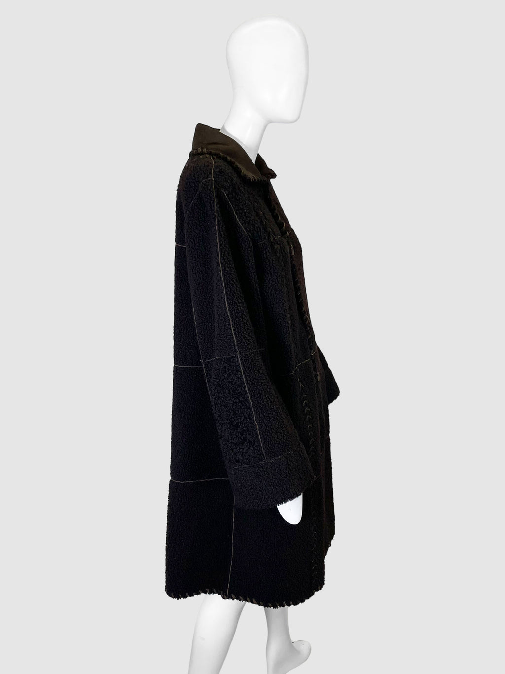 Reversible Shearling Coat - Size L