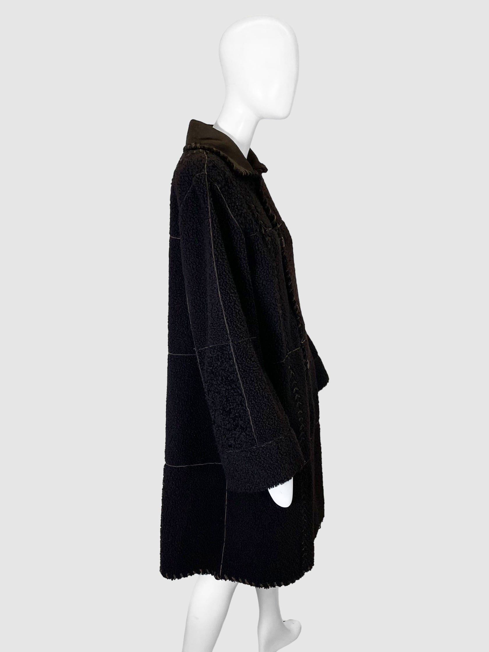 Reversible Shearling Coat - Size L