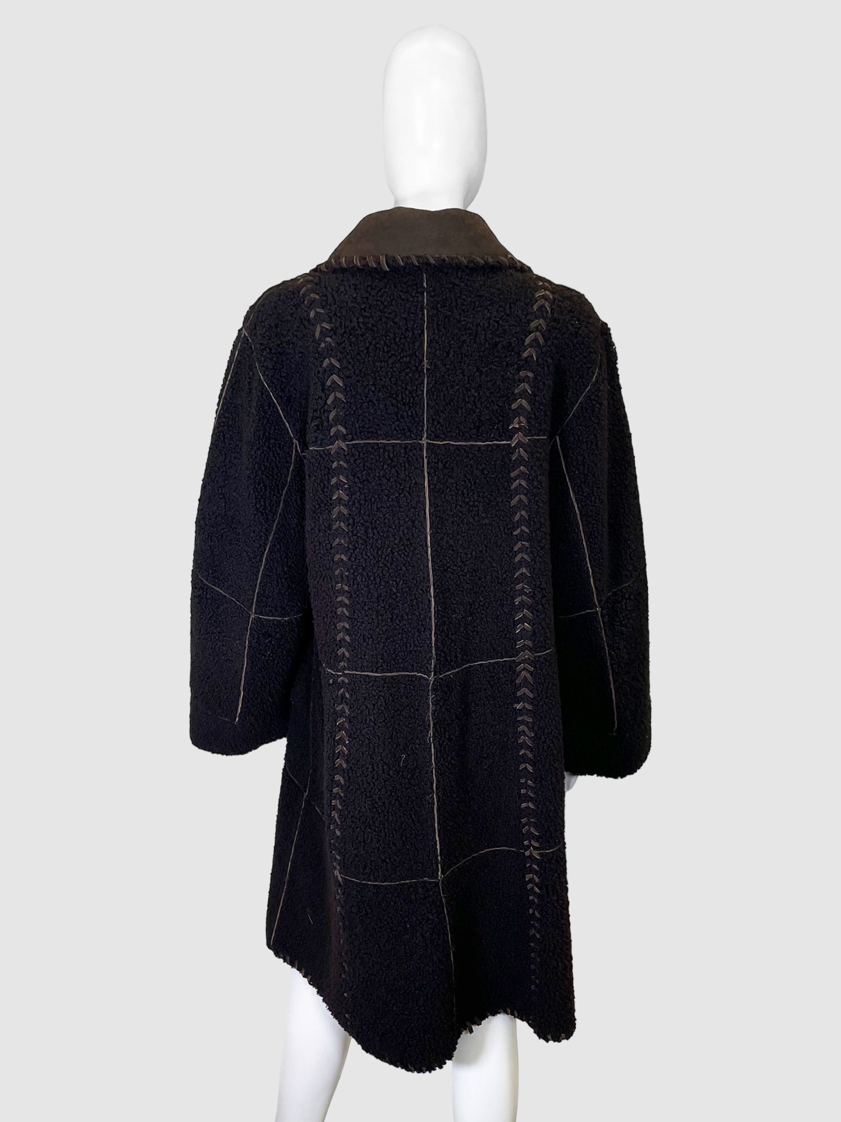 Reversible Shearling Coat - Size L