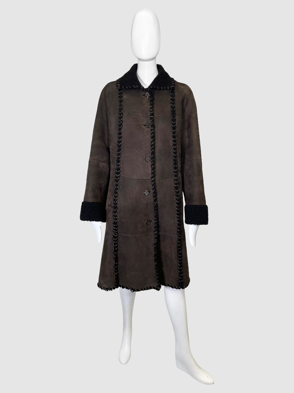 Reversible Shearling Coat - Size L