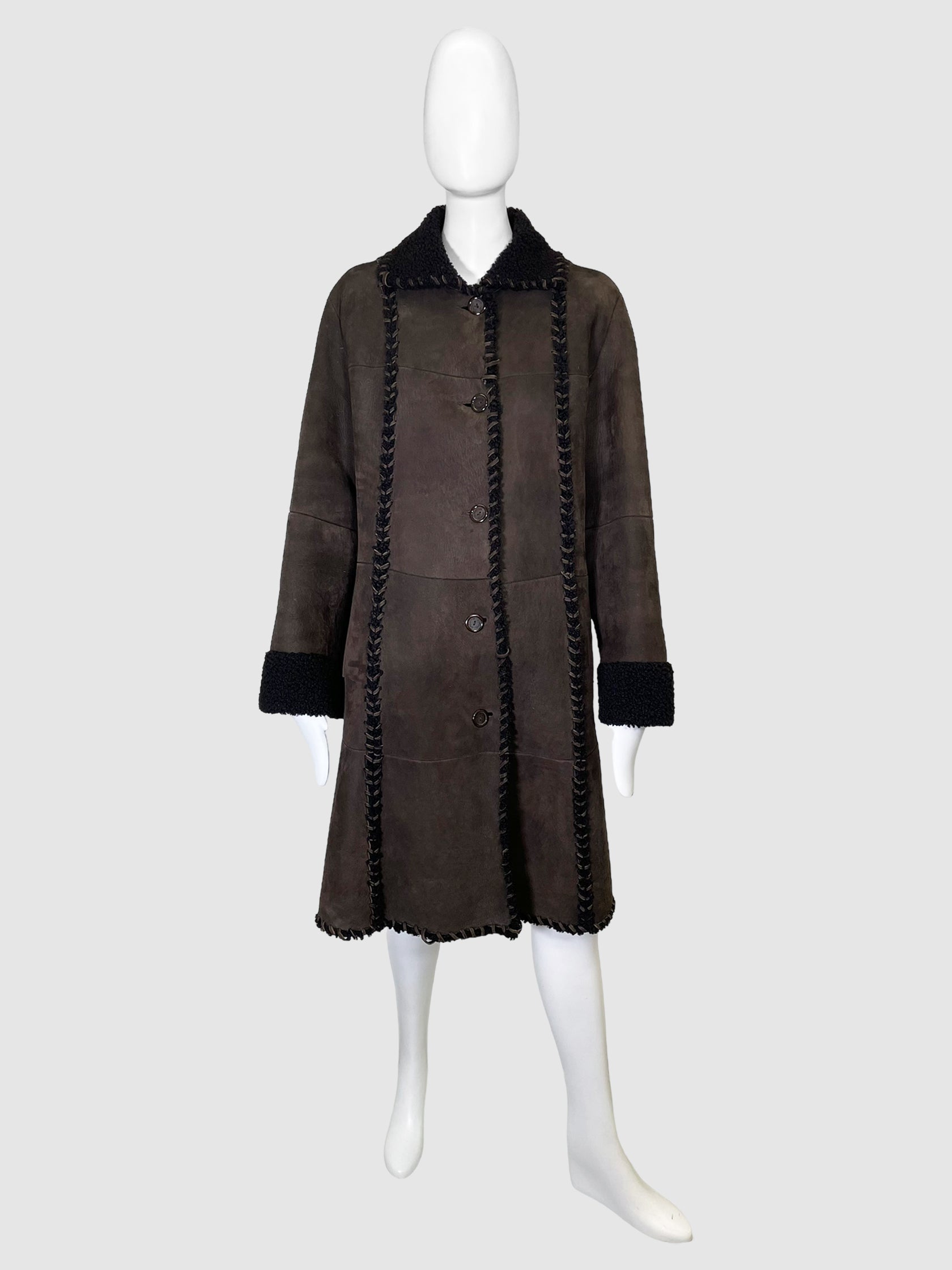 Reversible Shearling Coat - Size L