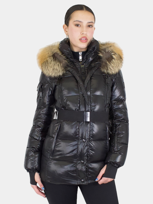 Millennium Fur Trim Down Coat - Size XS