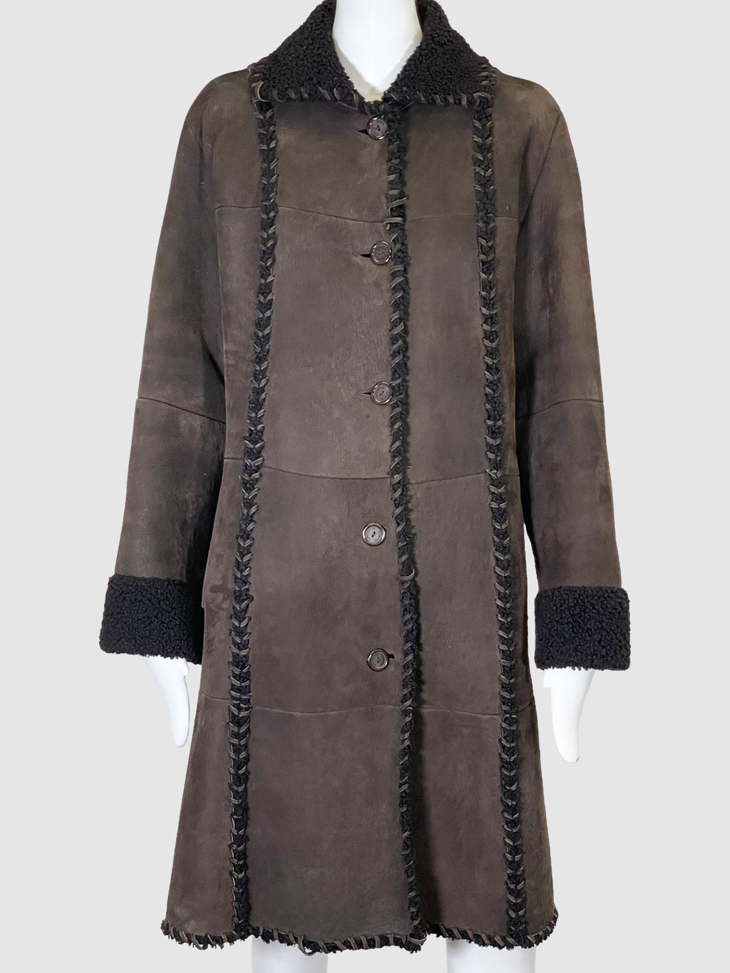Reversible Shearling Coat - Size L