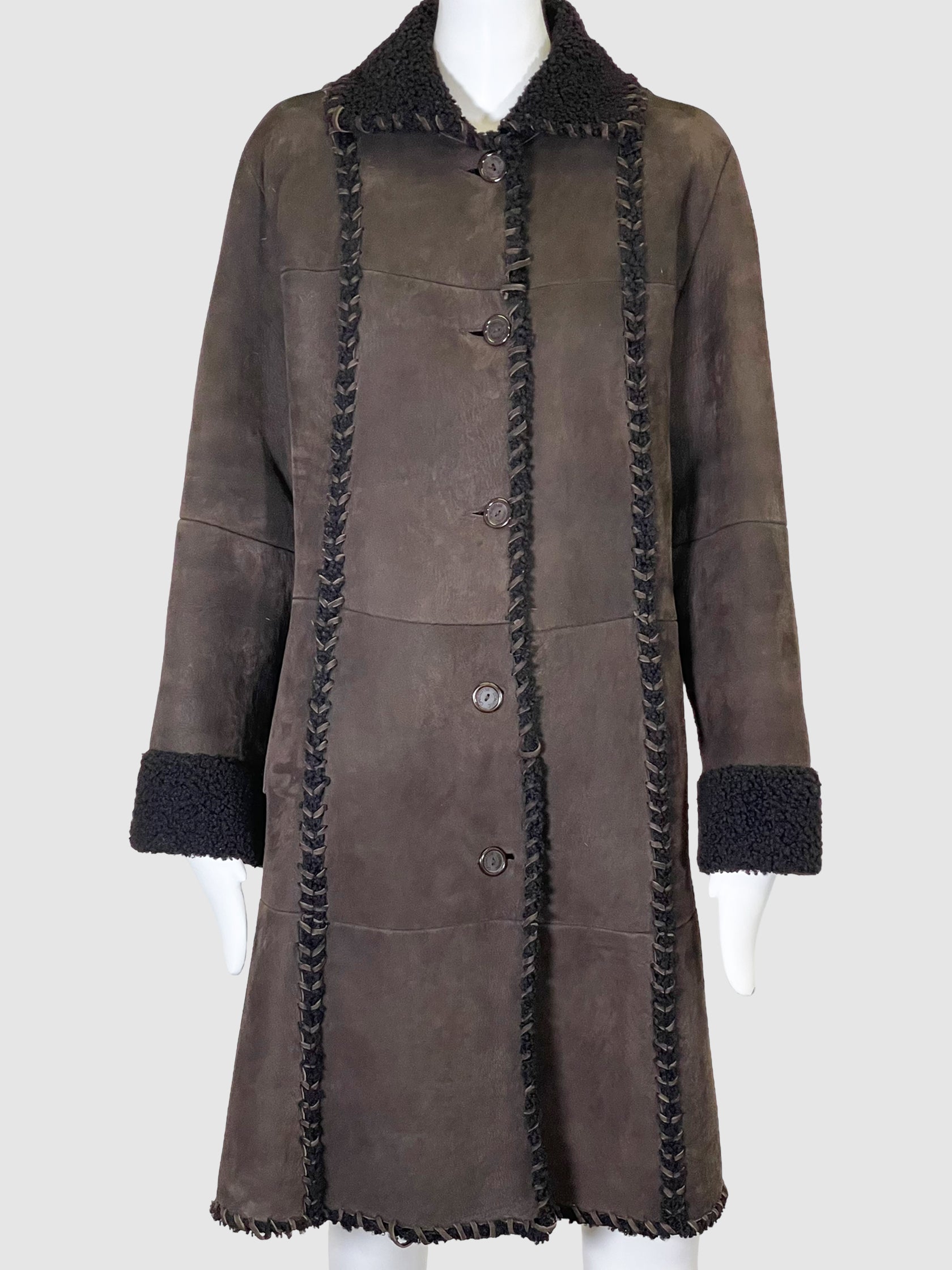 Reversible Shearling Coat - Size L