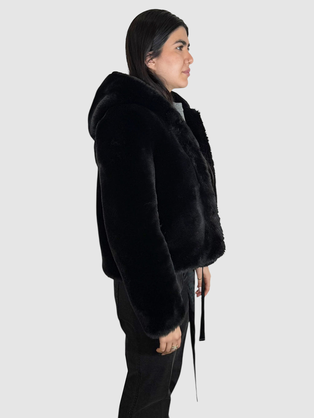 Faux Fur Hooded Jacket