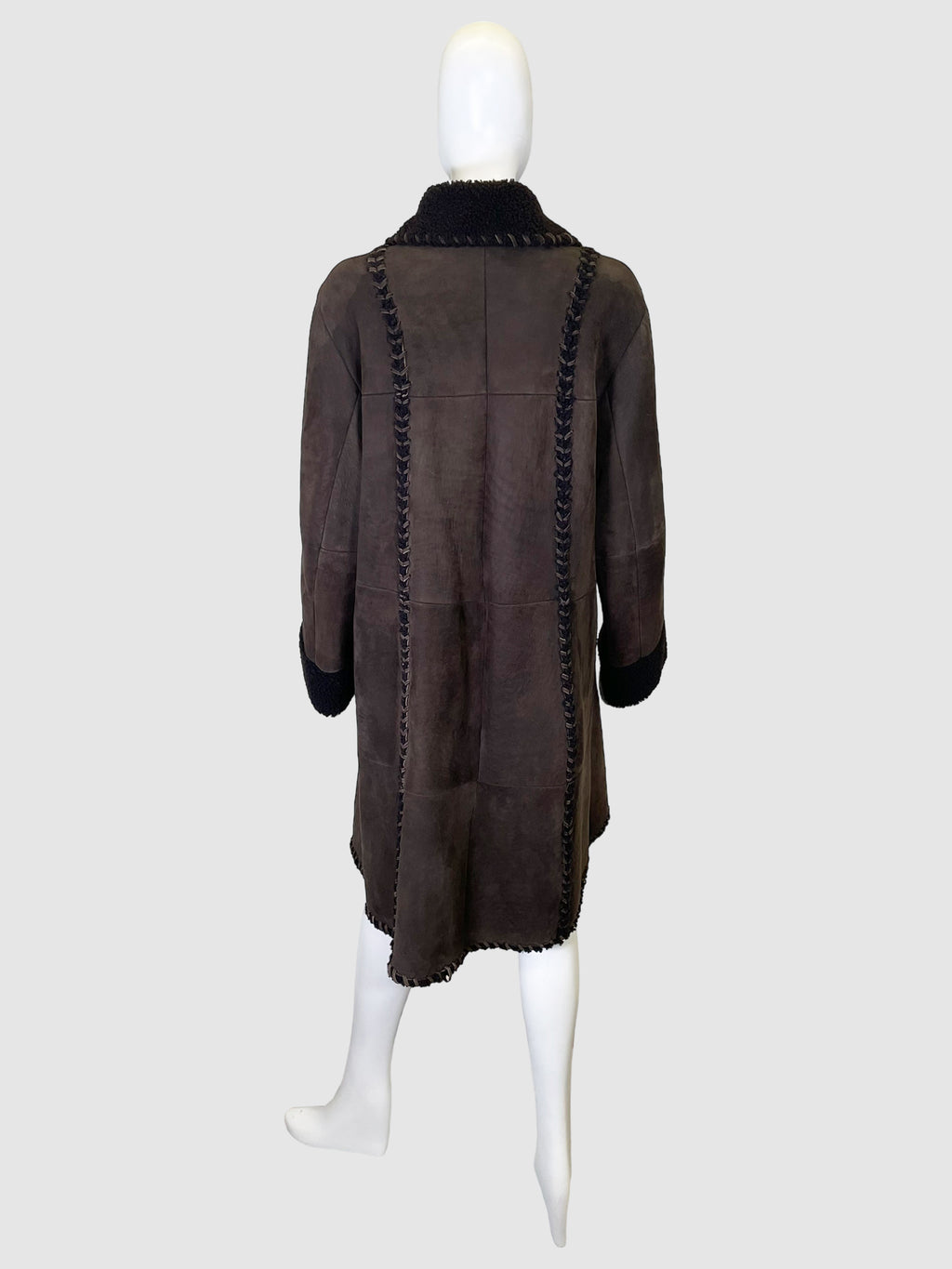 Reversible Shearling Coat - Size L