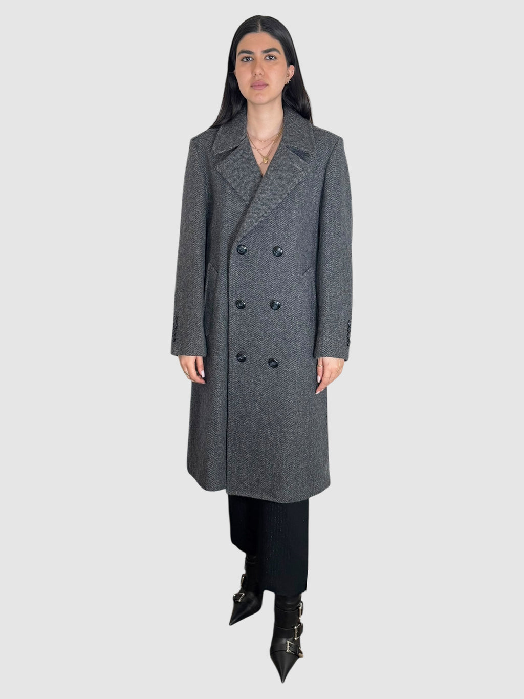 Chevron Wool Coat
