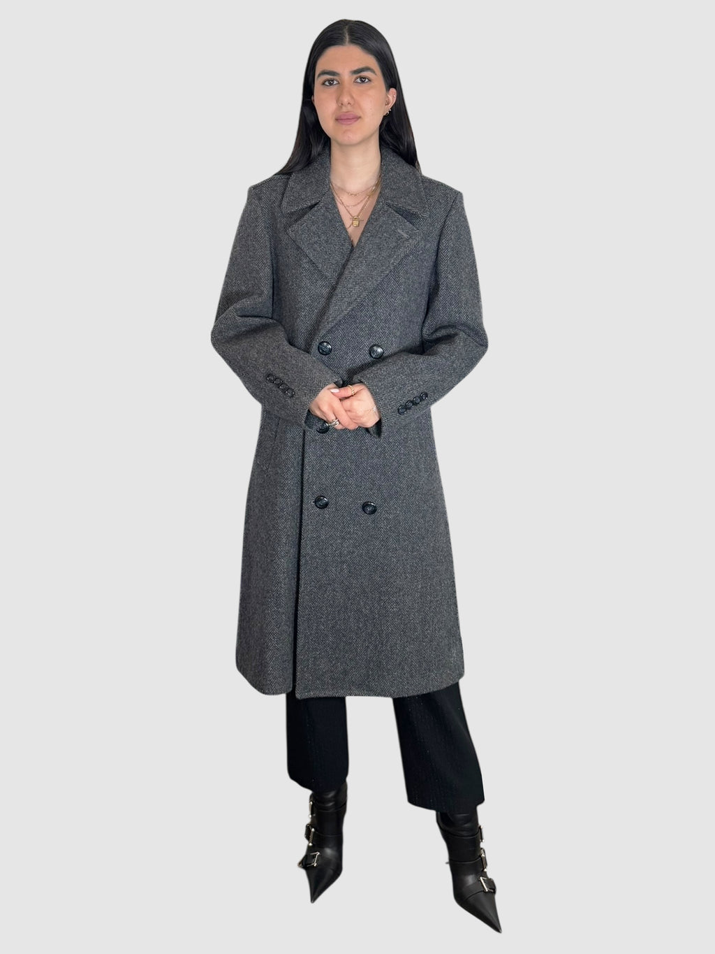 Chevron Wool Coat
