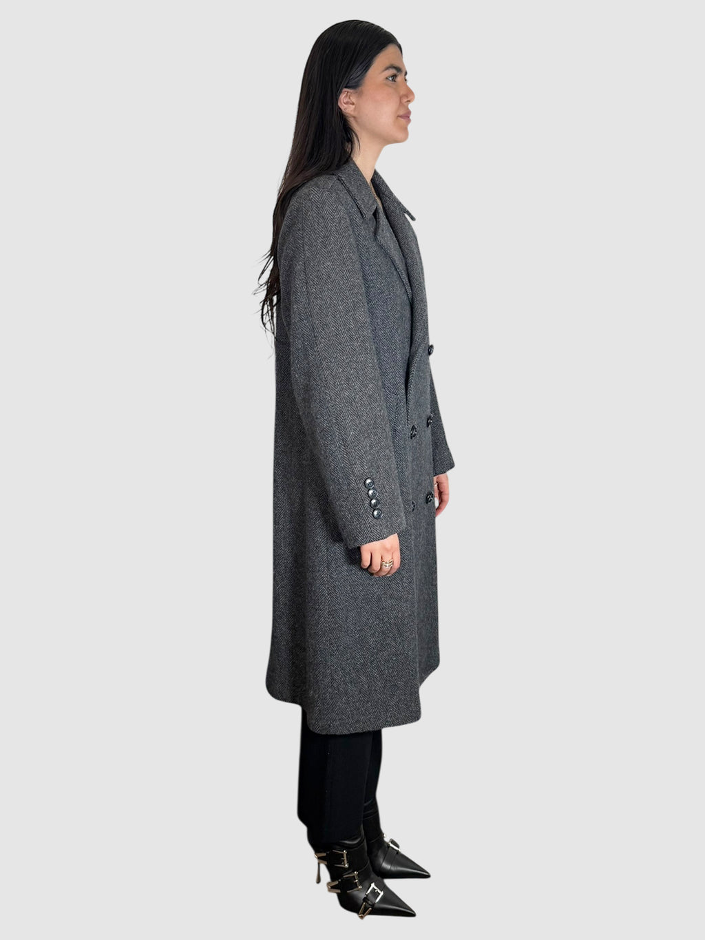 Chevron Wool Coat