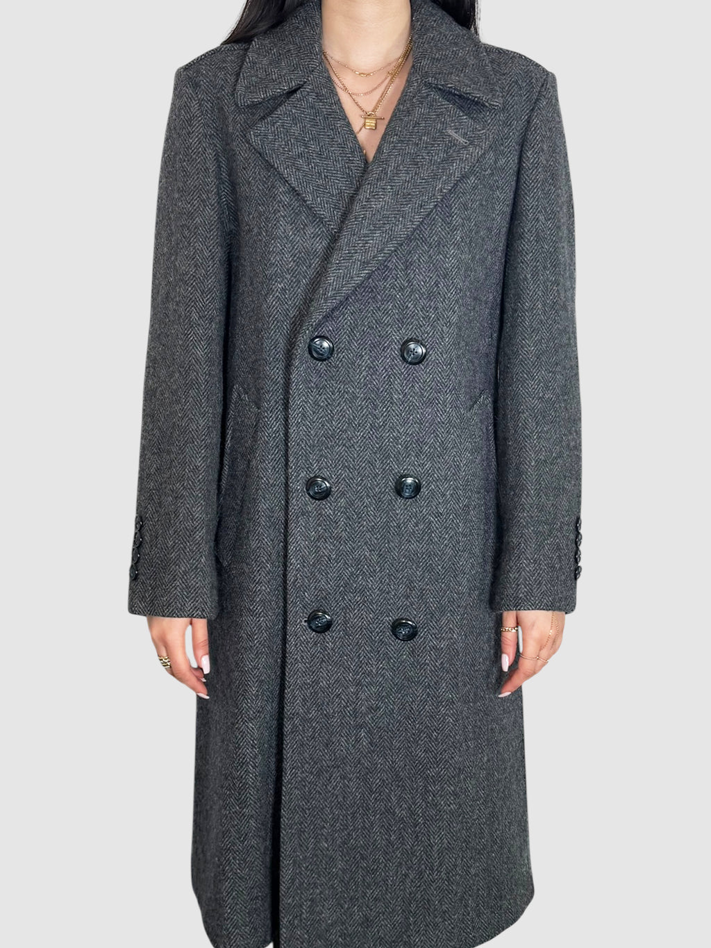 Chevron Wool Coat