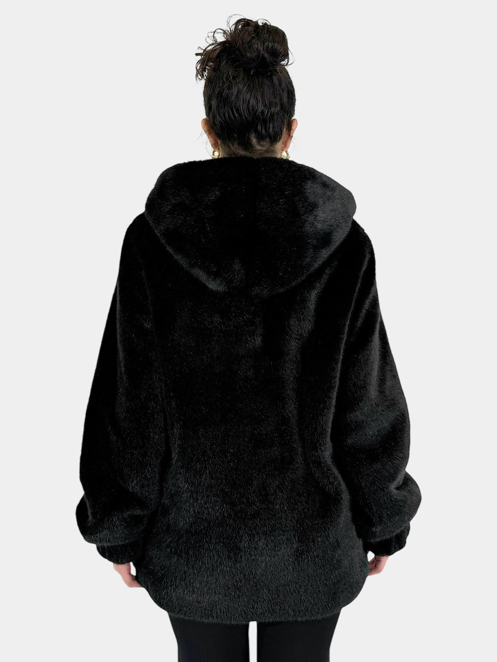 Faux Fur Zip-Up Jacket