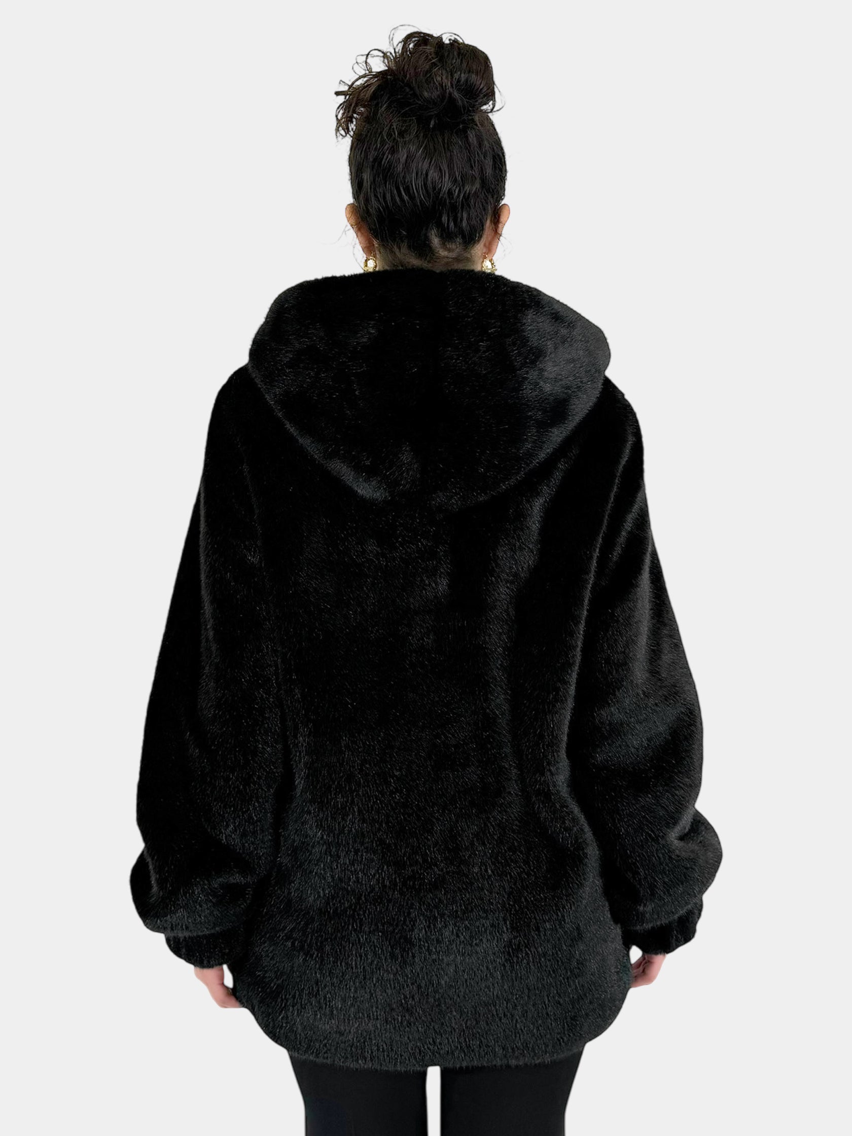 Faux Fur Zip-Up Jacket