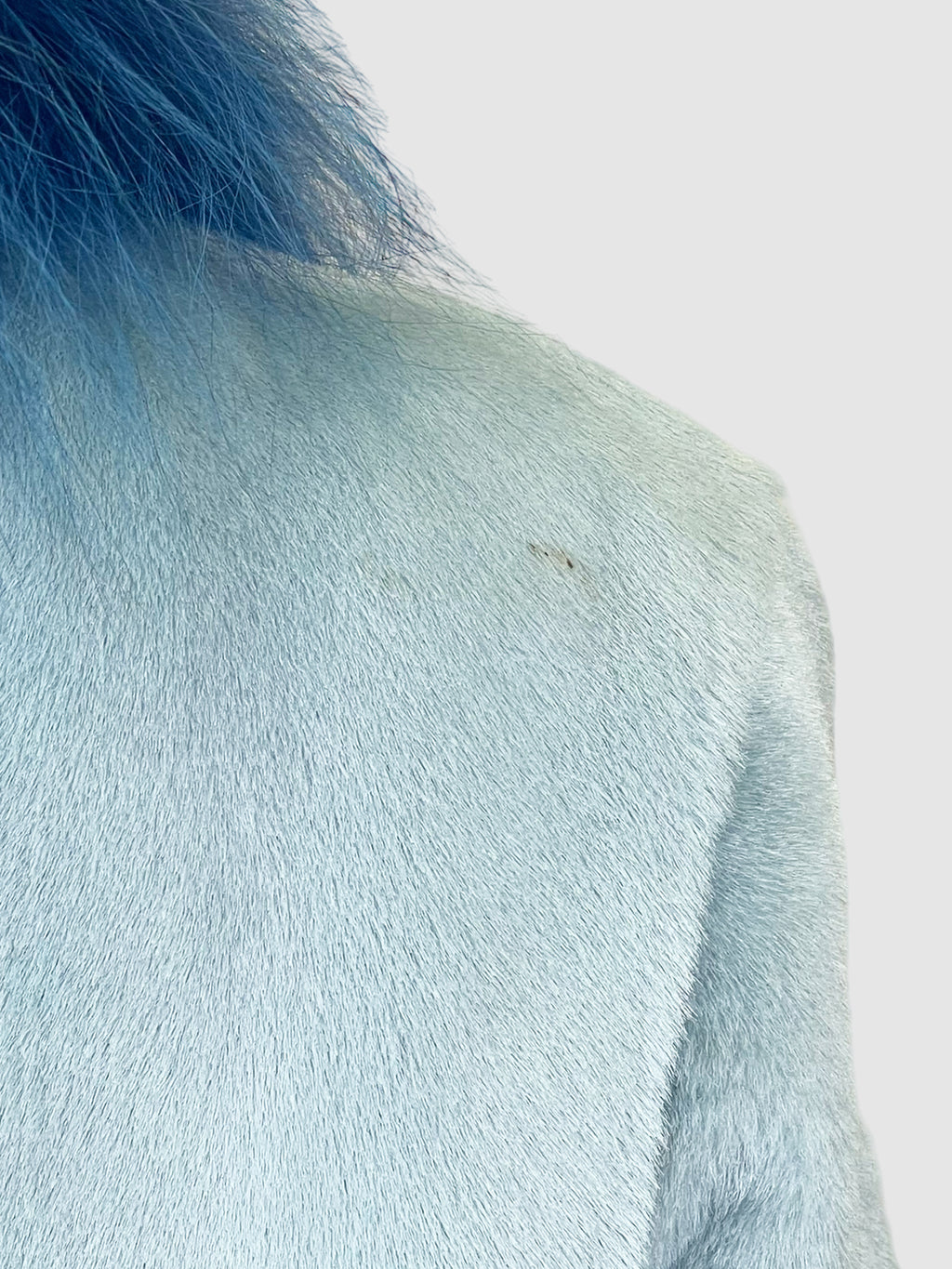 Shearling Faux Fur Trimmed Coat - Size 44