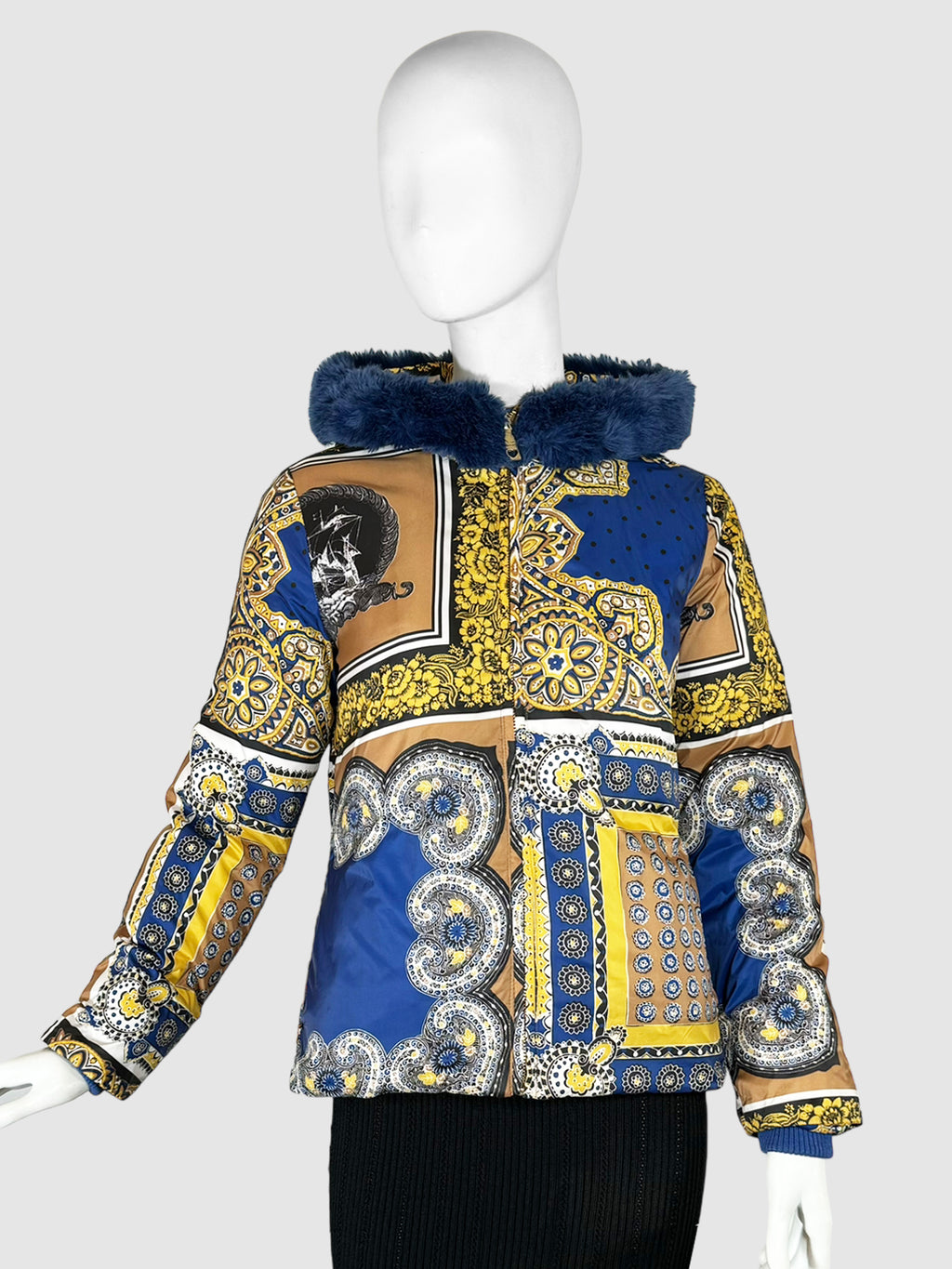 Love Moschino Abstract Puffer Coat - Size 4