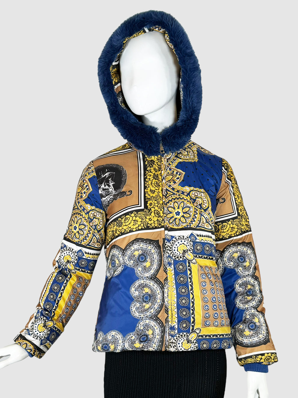 Love Moschino Abstract Puffer Coat - Size 4