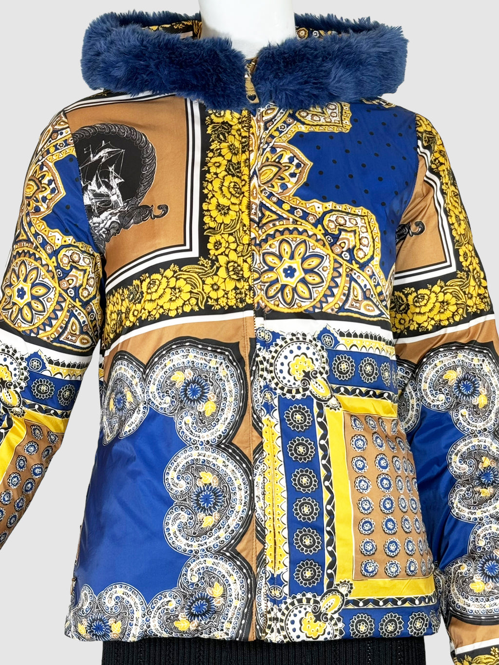 Love Moschino Abstract Puffer Coat - Size 4