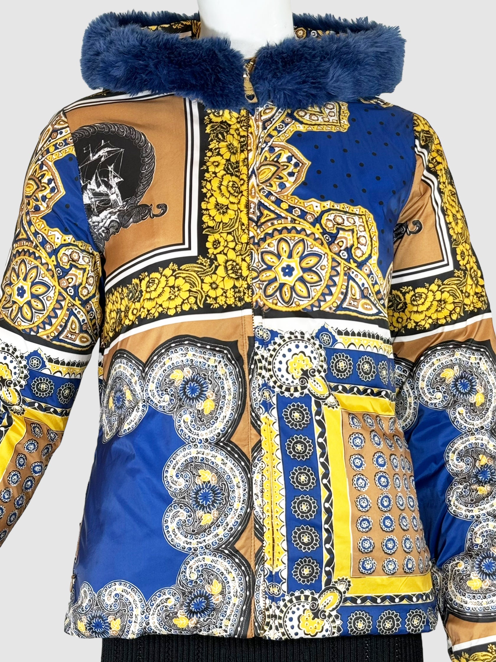 Love Moschino Abstract Puffer Coat - Size 4