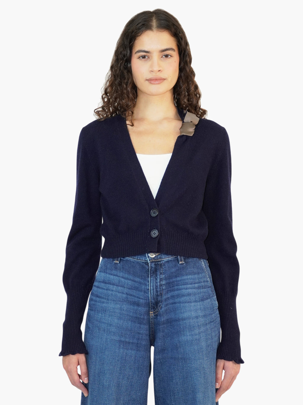 Cropped Cashmere Cardigan