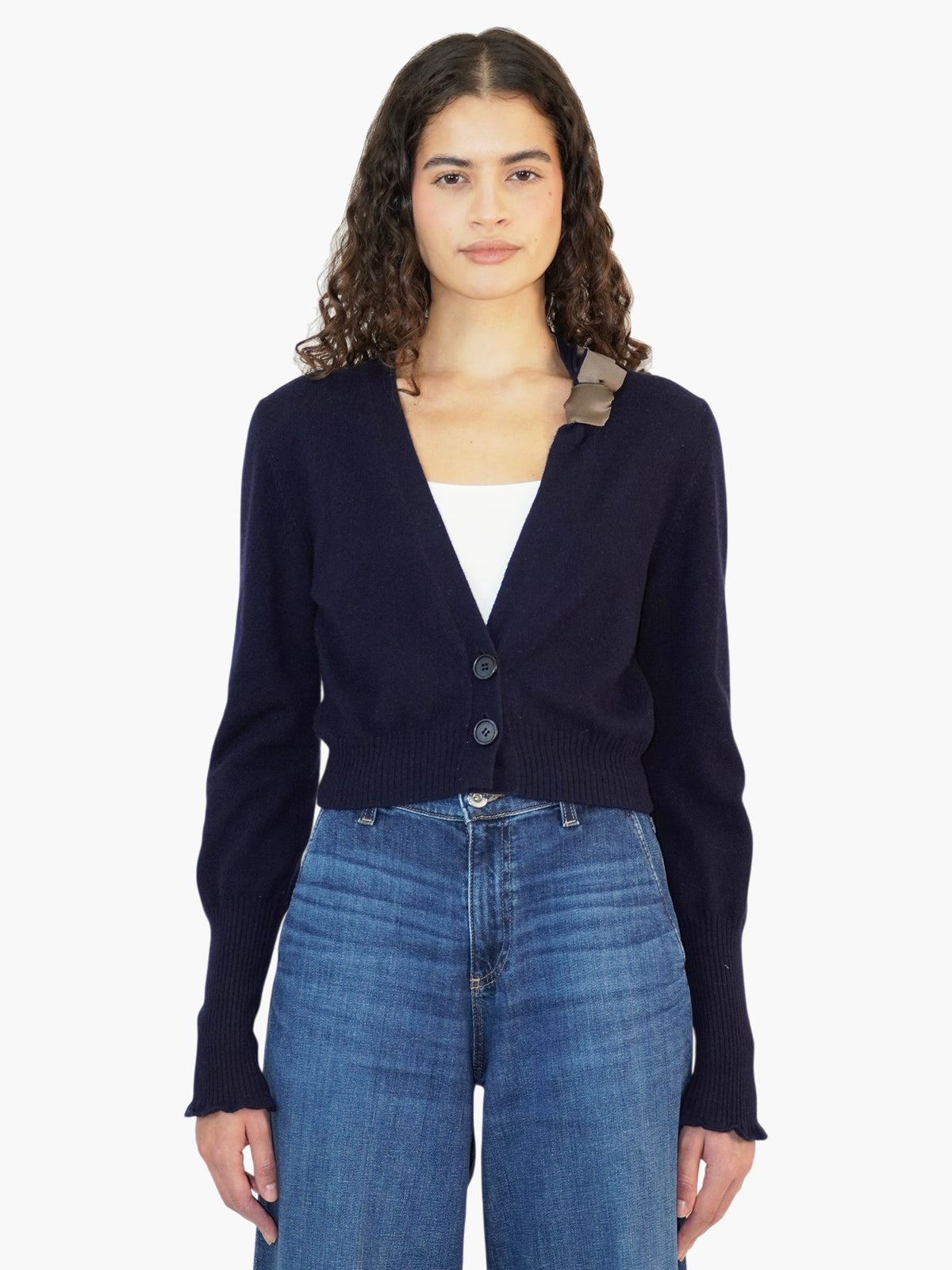 Cropped Cashmere Cardigan