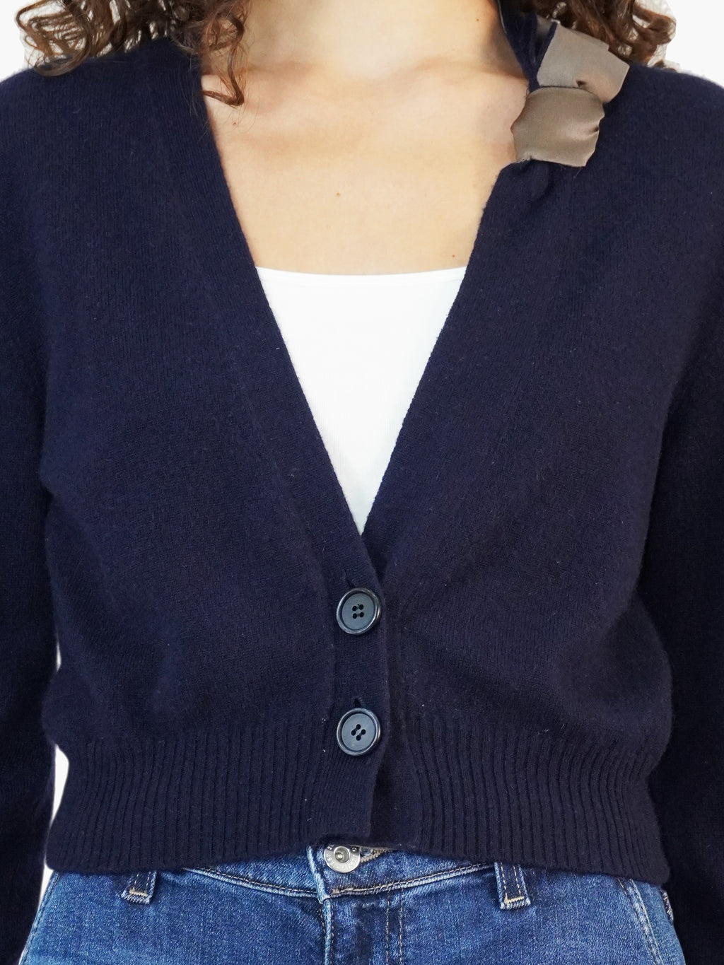 Cropped Cashmere Cardigan