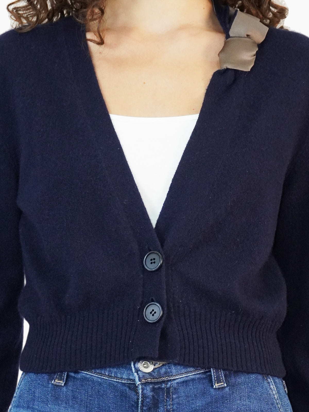 Cropped Cashmere Cardigan