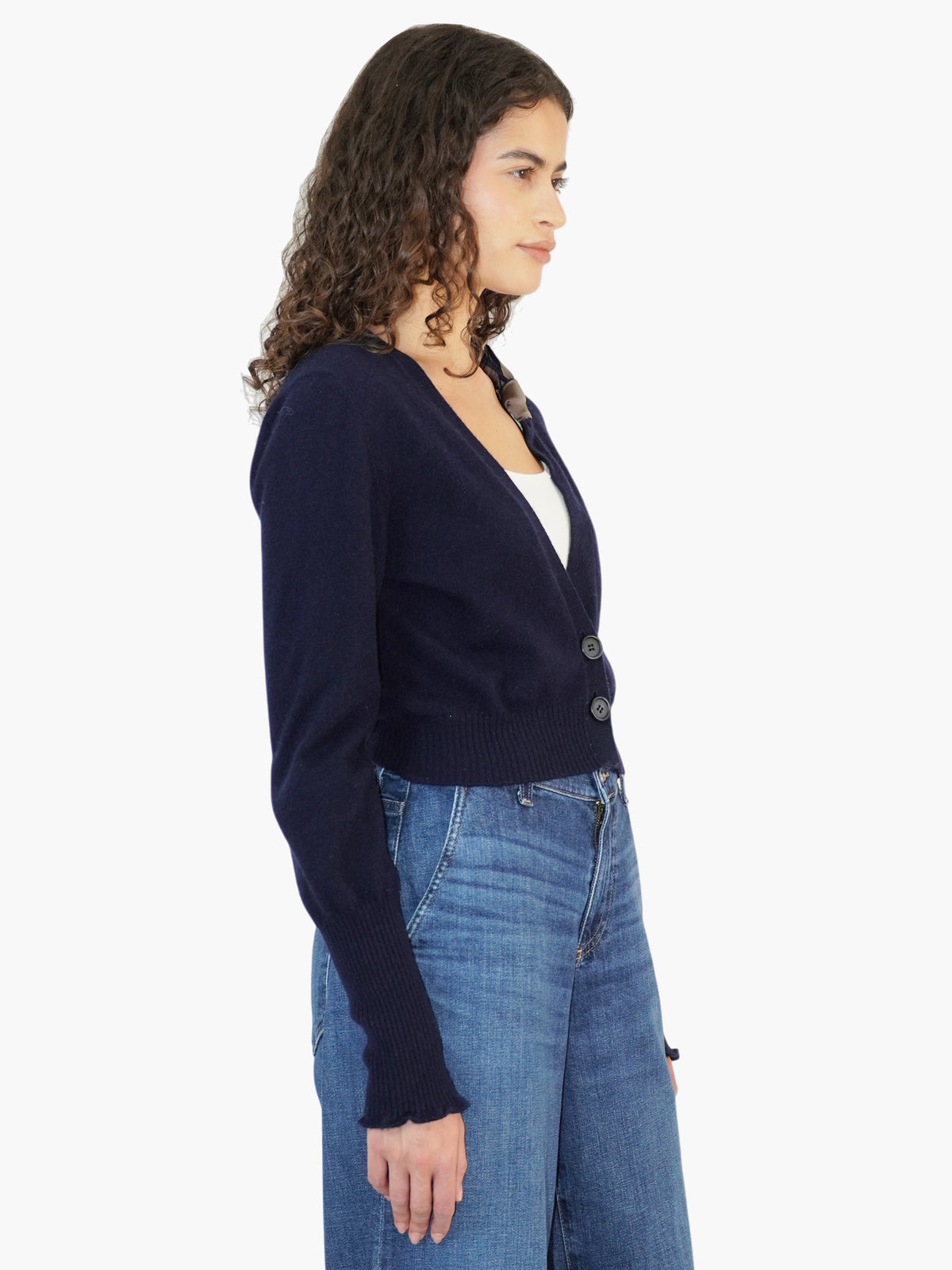 Cropped Cashmere Cardigan