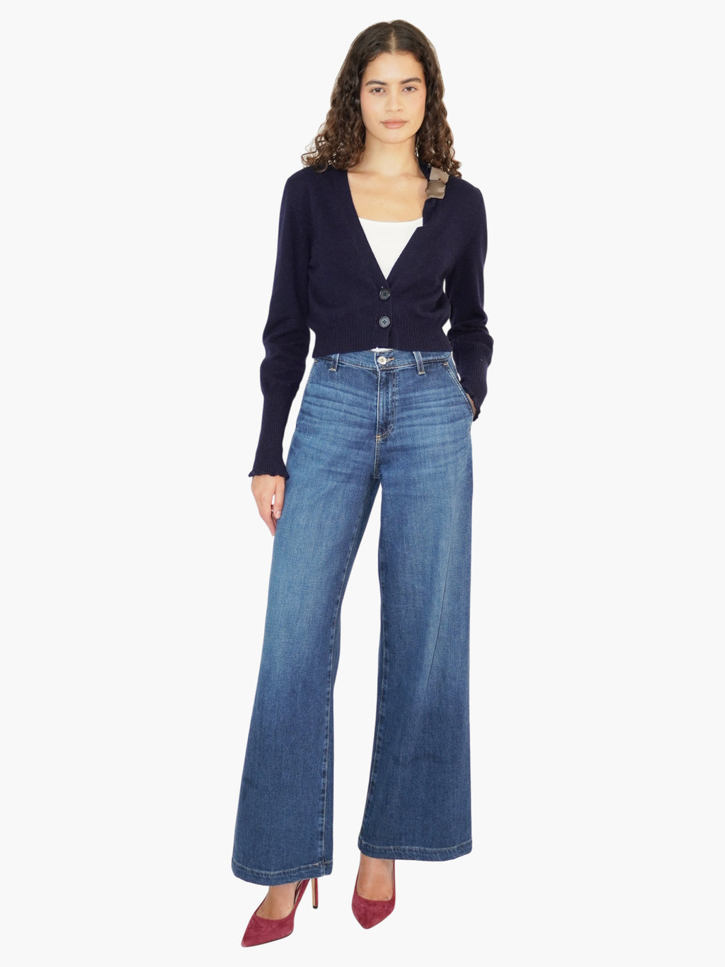 Cropped Cashmere Cardigan