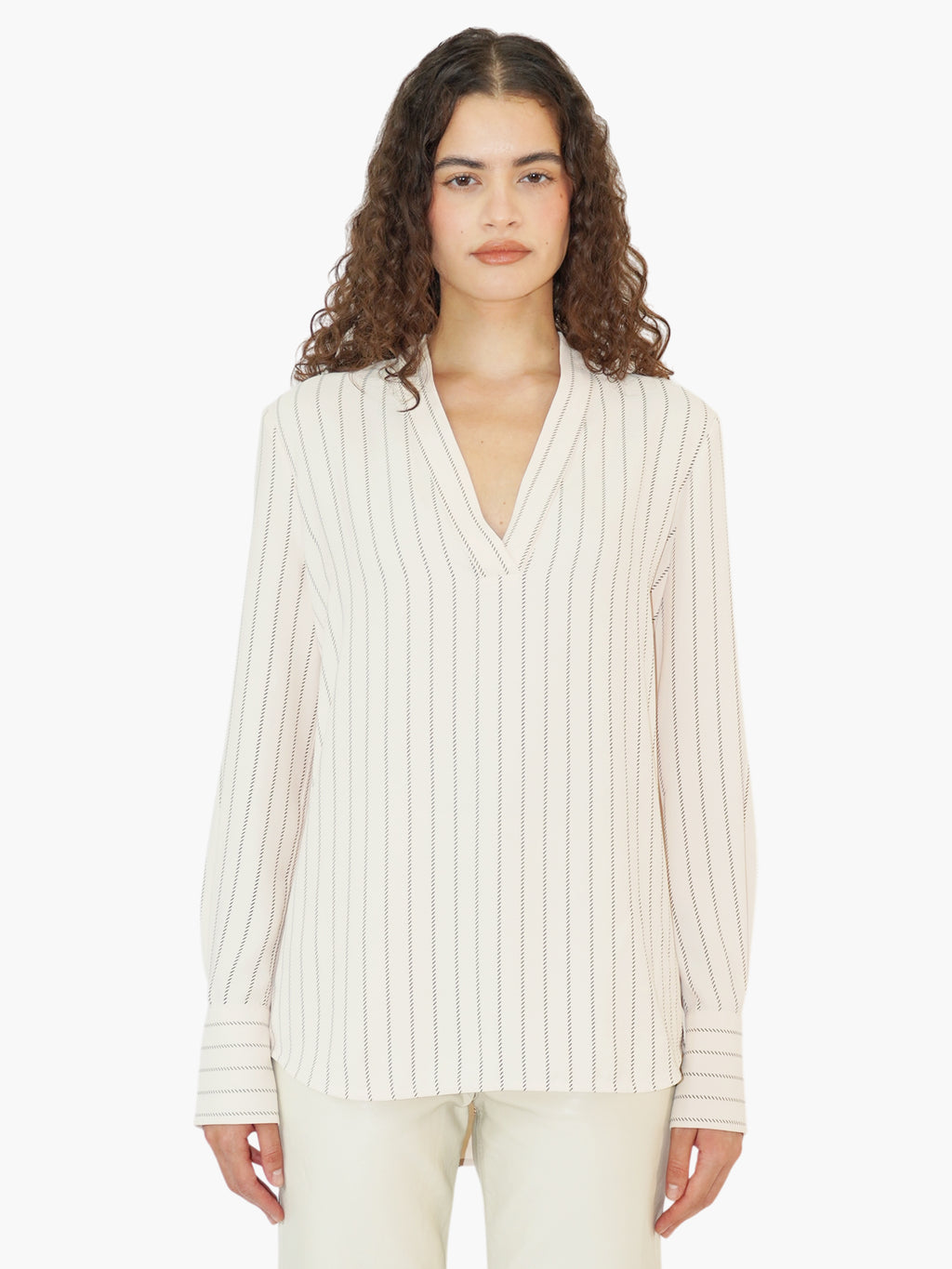 Striped Collared Top