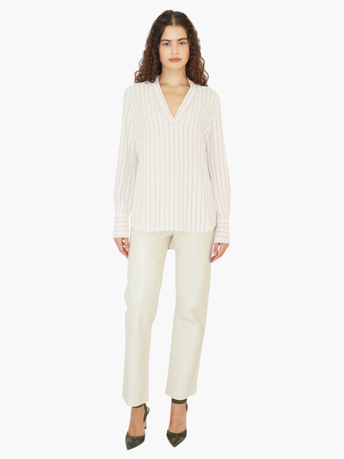Striped Collared Top