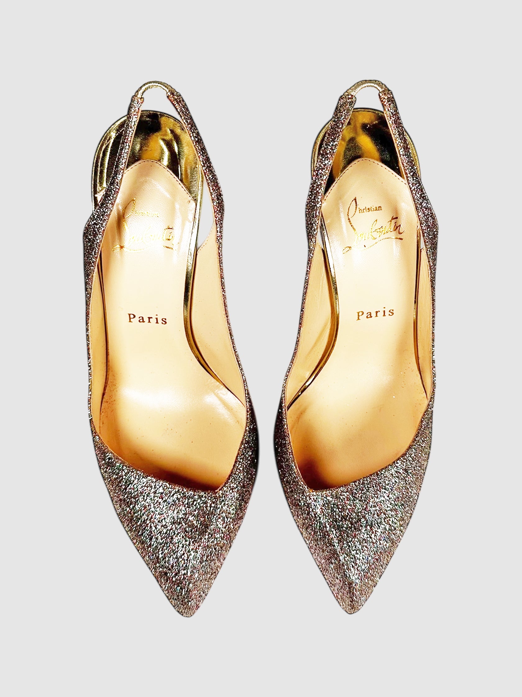 Glitter Corneille Slingback Pumps