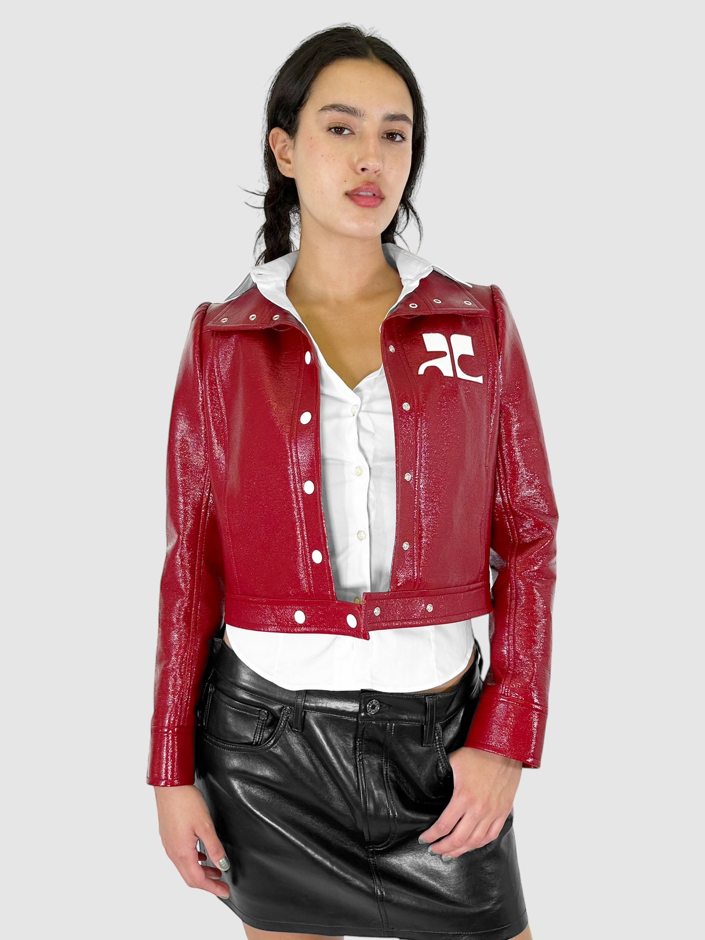 Logo Re-Edition Vinyl Cropped Jacket - Size 40