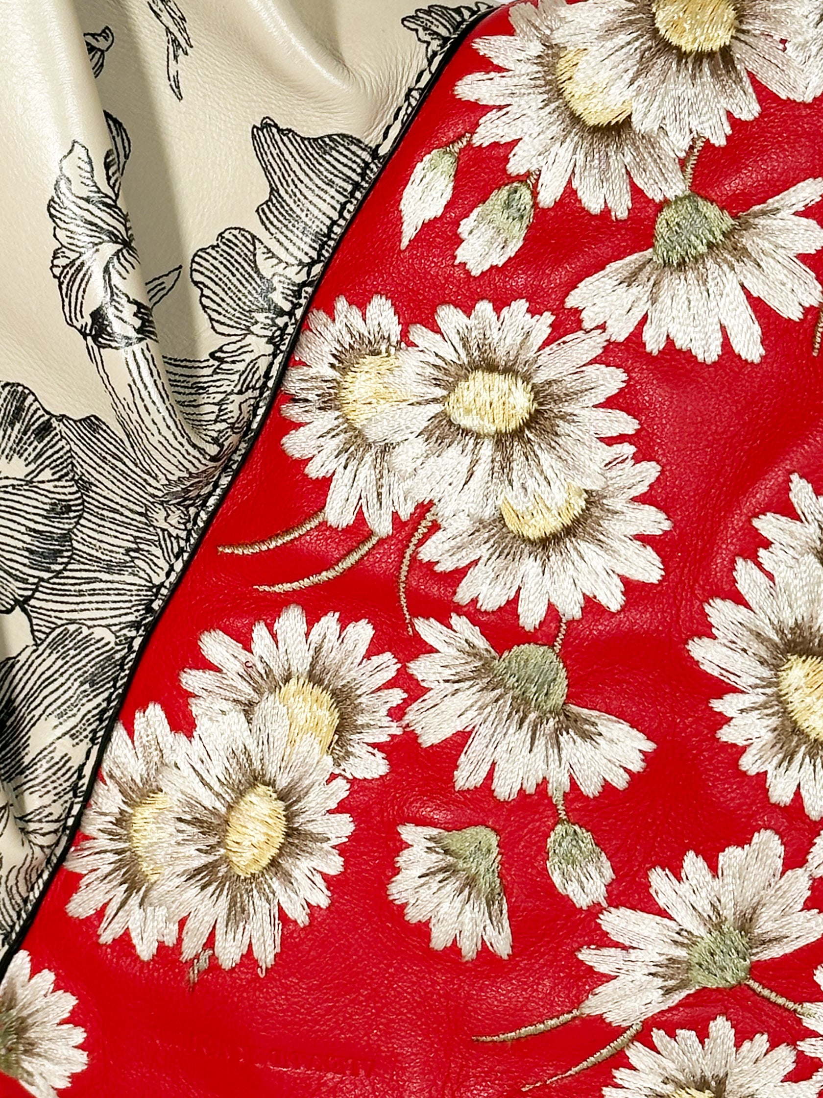 Patchwork Floral Leather Clutch