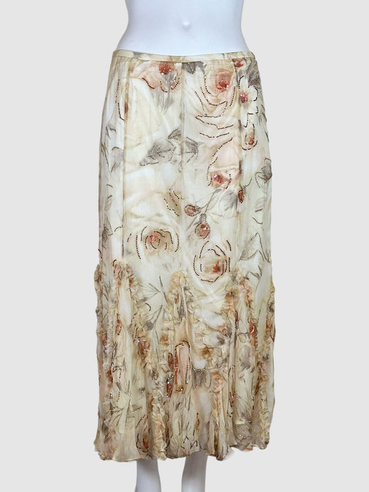 Jon Maxi Floral Silk Skirt - Size S