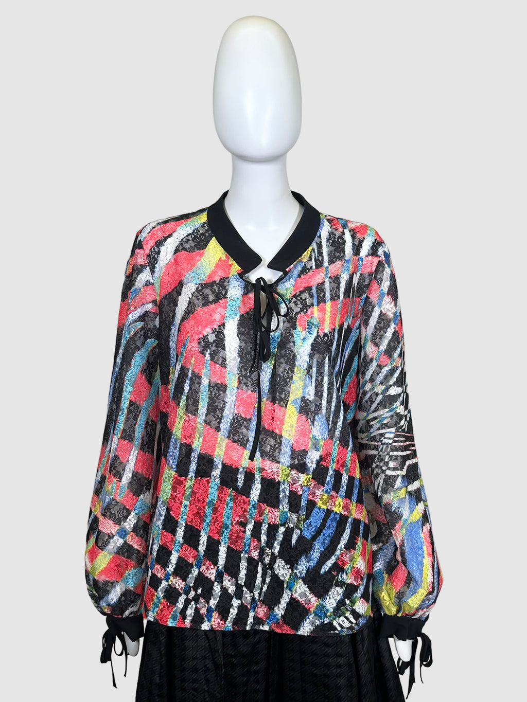 Just Cavalli Printed Sheer Top - Size 44