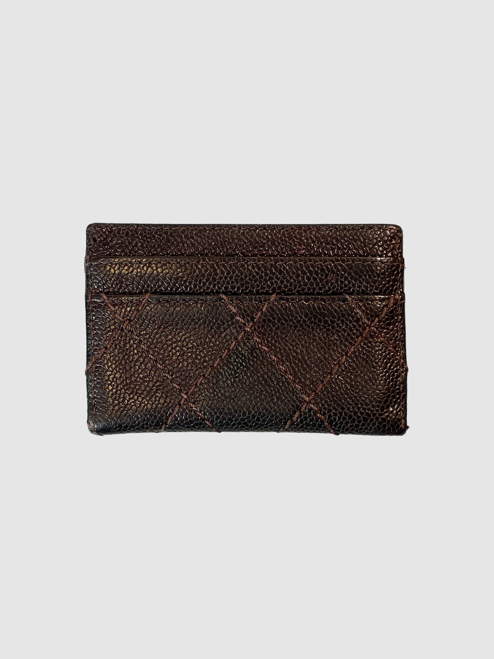 Quilted Leather Card Holder