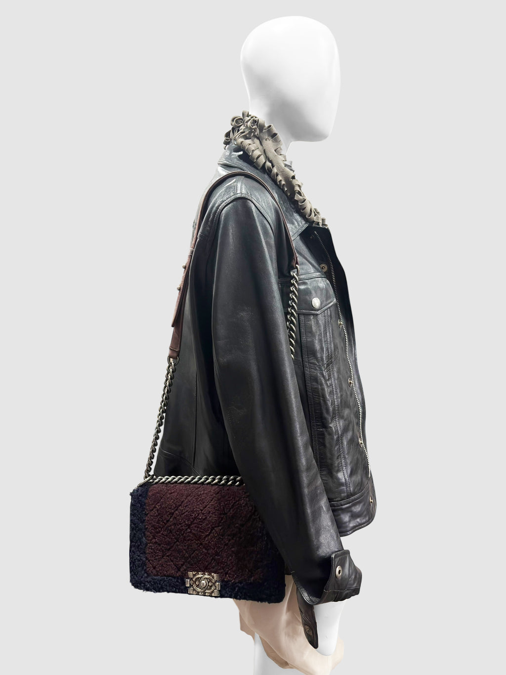 Medium Shearling Boy Bag