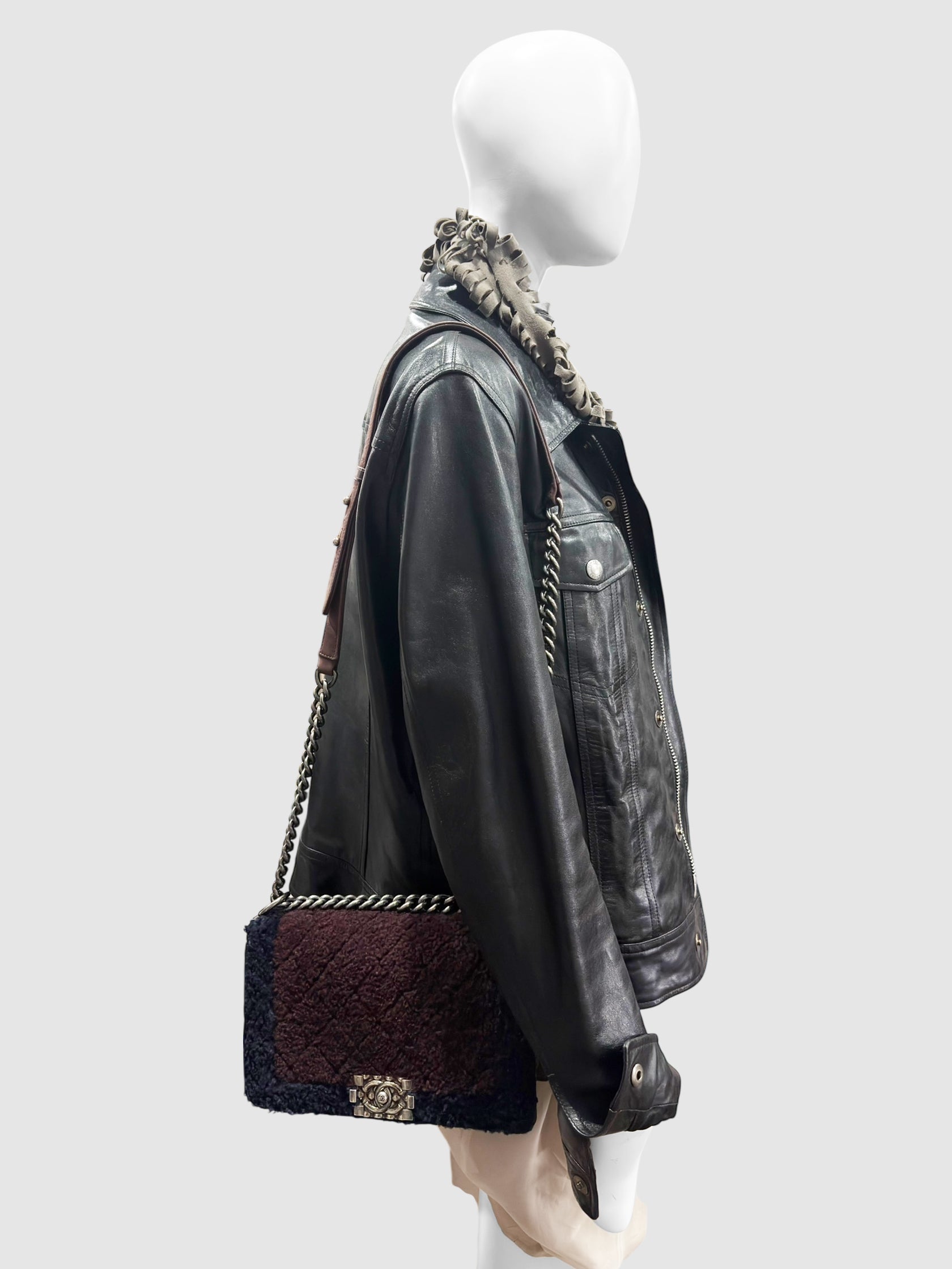 Medium Shearling Boy Bag