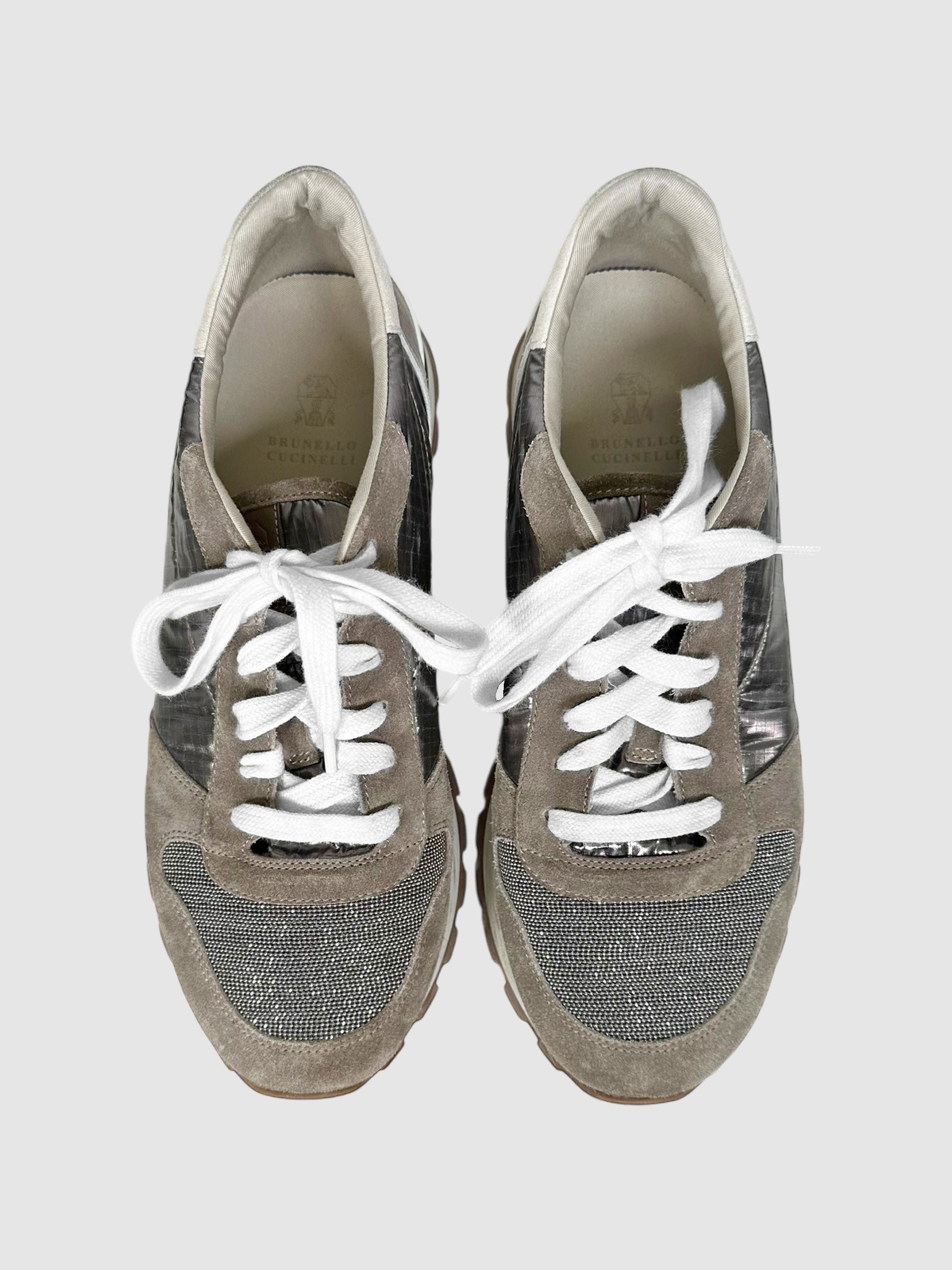 Embellished Panelled Sneakers