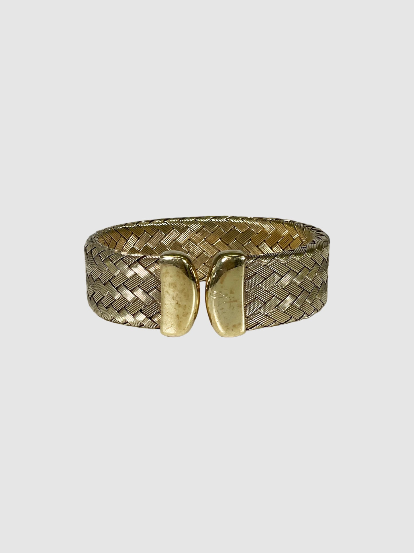 Wide Gold-Plated Bracelet