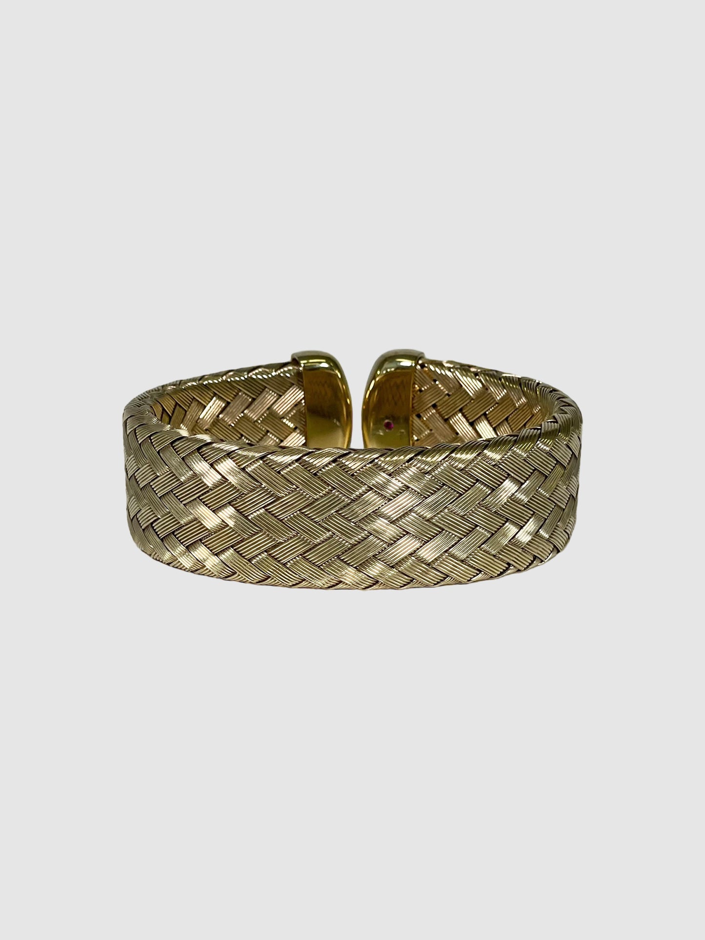 Wide Gold-Plated Bracelet