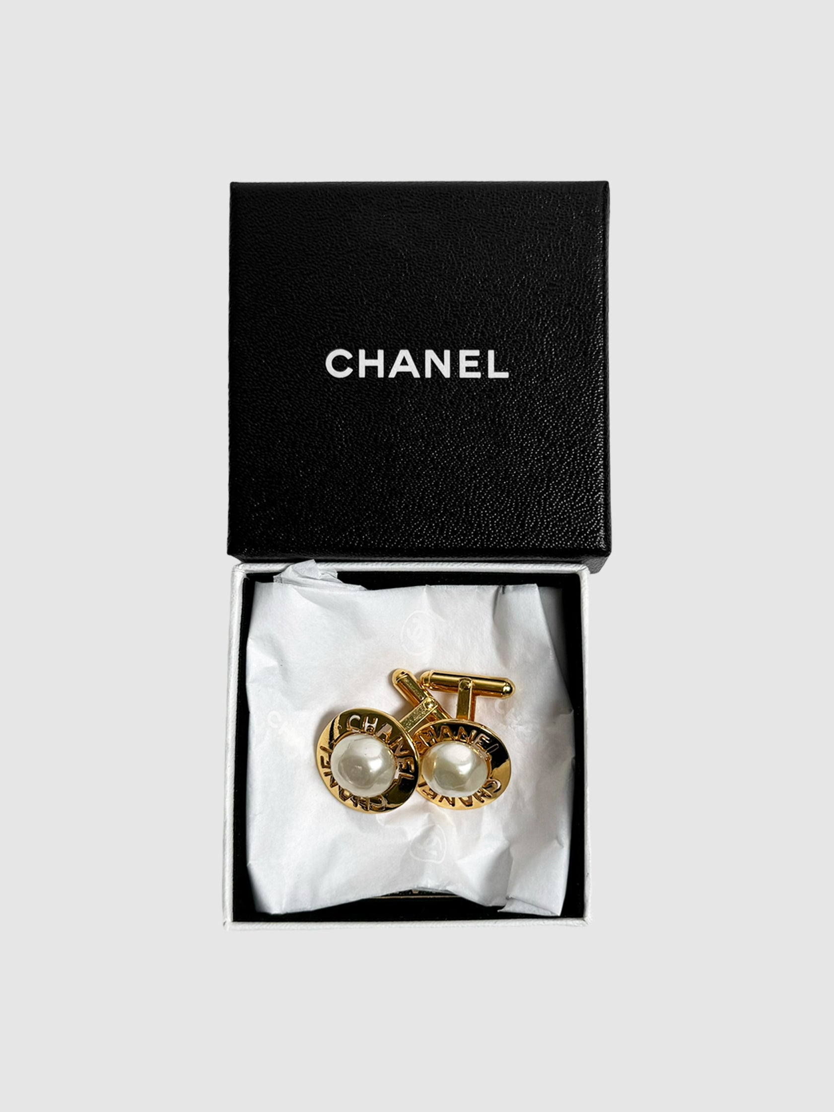 Faux Pearl Cuff Links