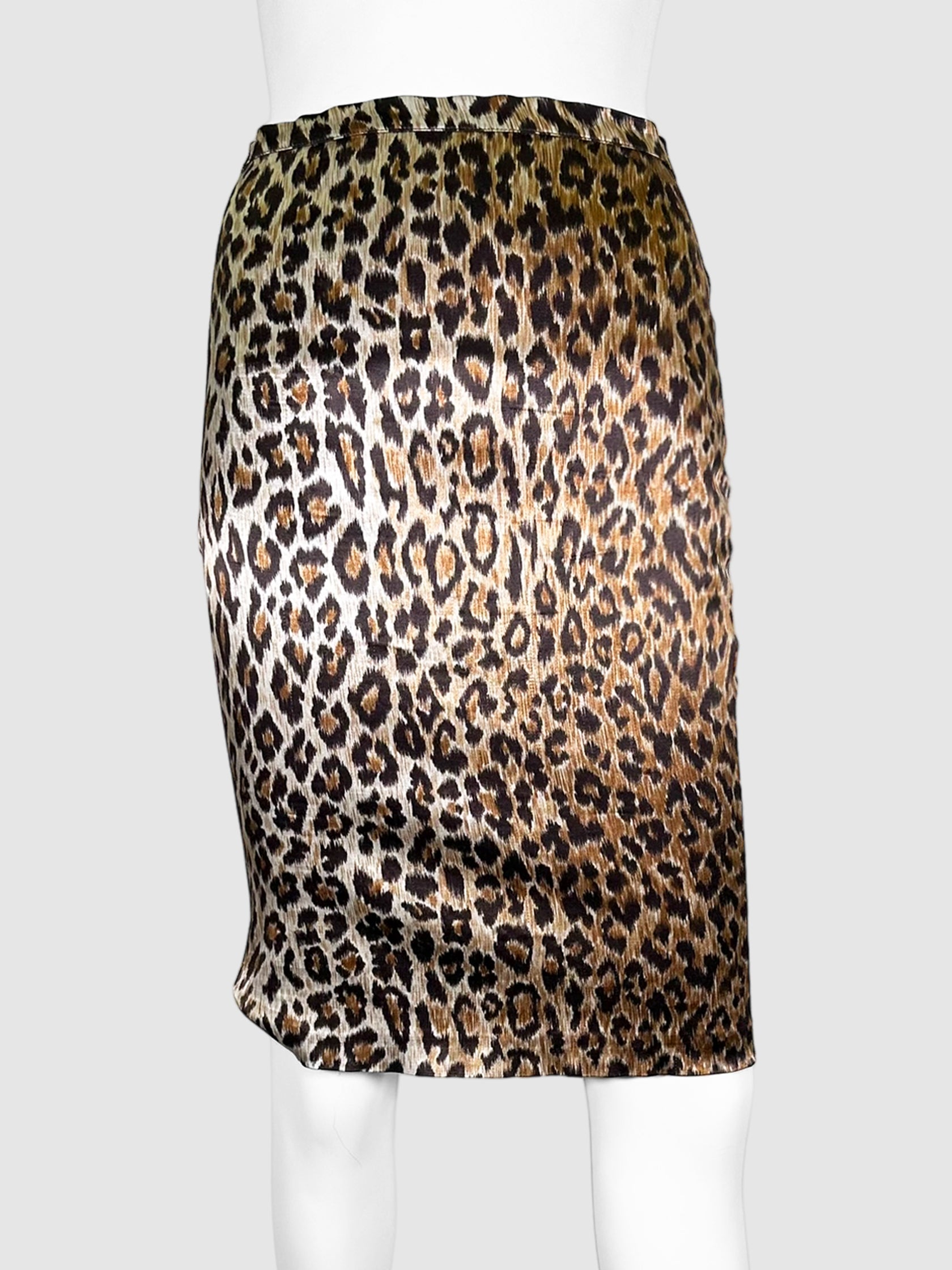 Dolce Gabbana Leopard Print Midi Skirt Size 24