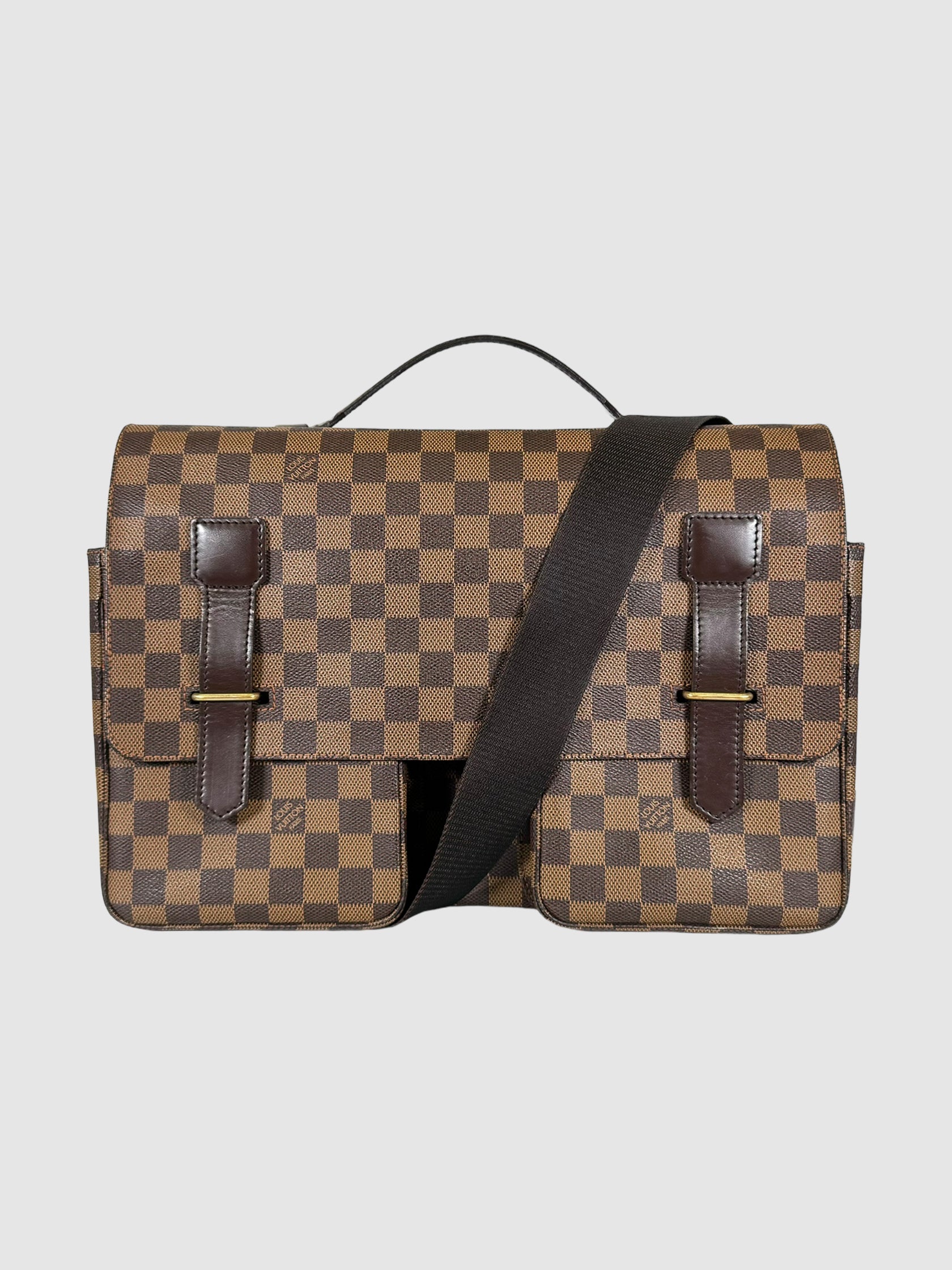 Louis Vuitton Damier Ebene Broadway Messenger Bag Consignment Secondhand Designer Luxury Resale Toronto Trendy