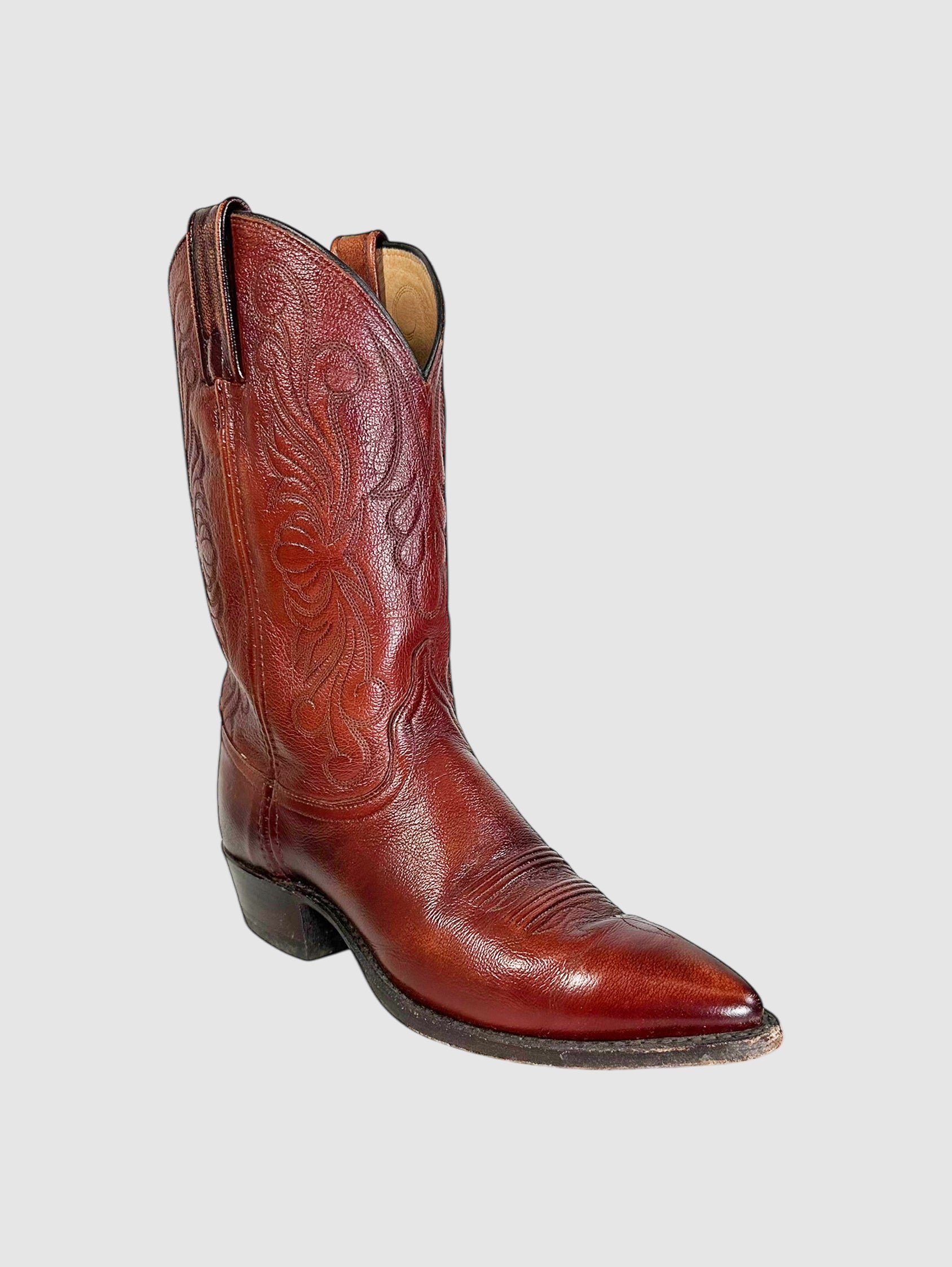 Dan Post Brown Leather Mid-Calf Western Cowboy Boots - Size 8.5 Luxury Designer Resale Consignment Toronto Secondhand