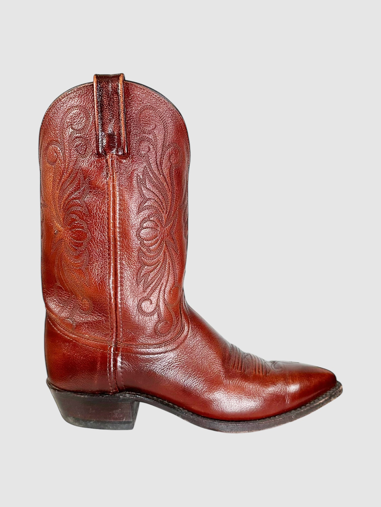 Dan Post Brown Leather Mid-Calf Western Cowboy Boots - Size 8.5 Luxury Designer Resale Consignment Toronto Secondhand