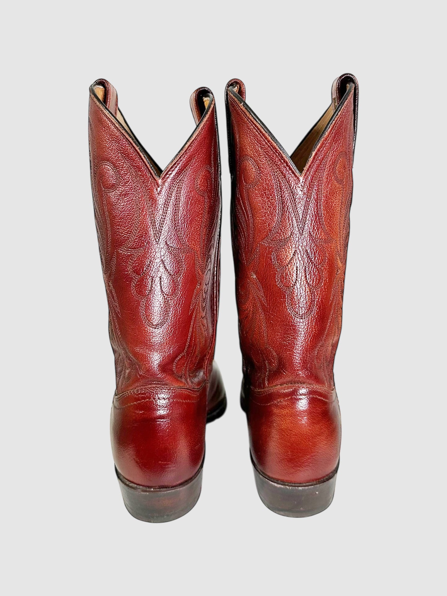 Leather Cowboy Boots - Size 8.5