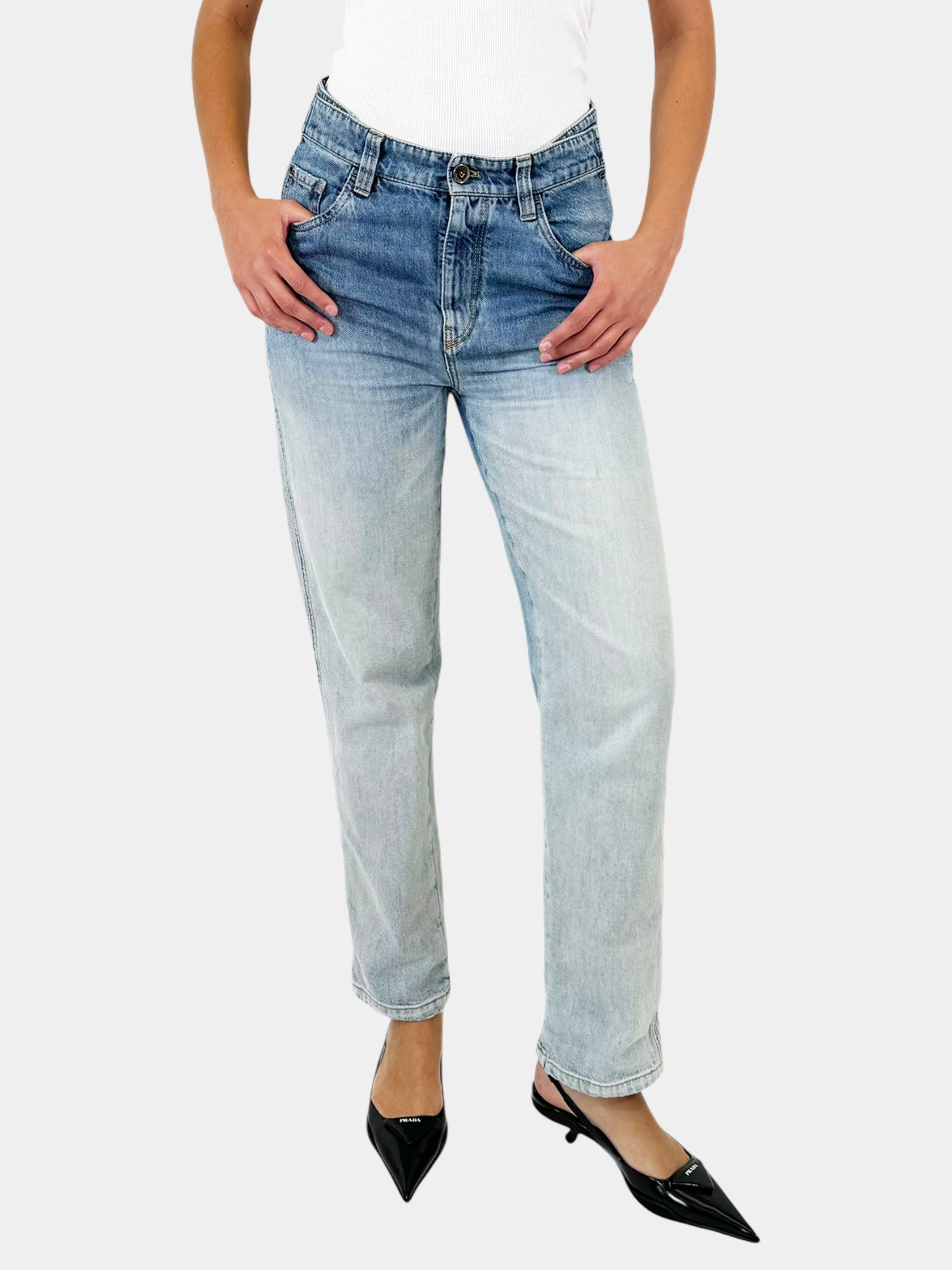 Ombré Boyfriend Jeans - Size 6