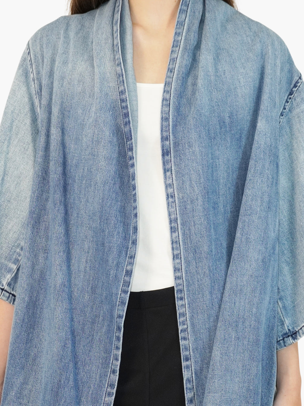 Denim Open Jacket