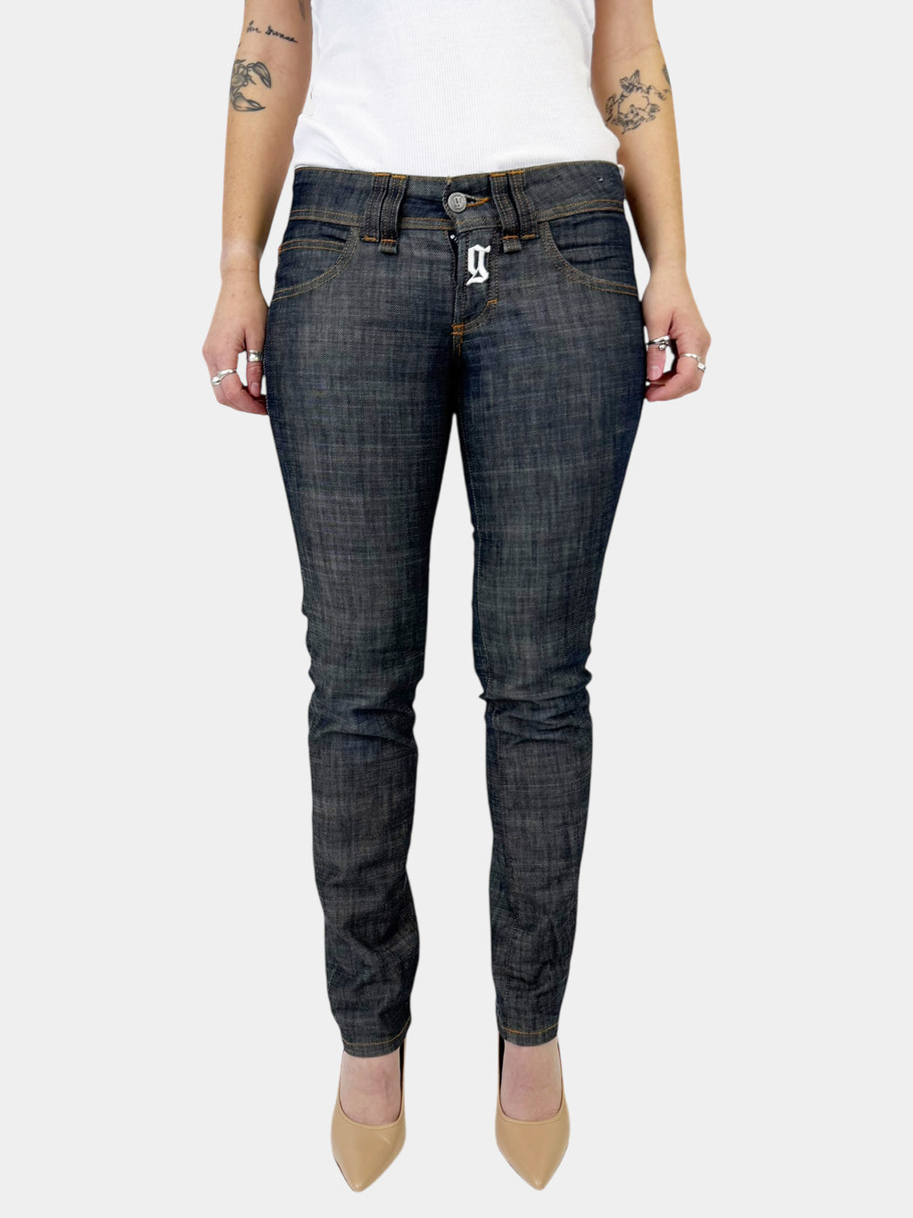 Dark Wash Low Rise Jeans