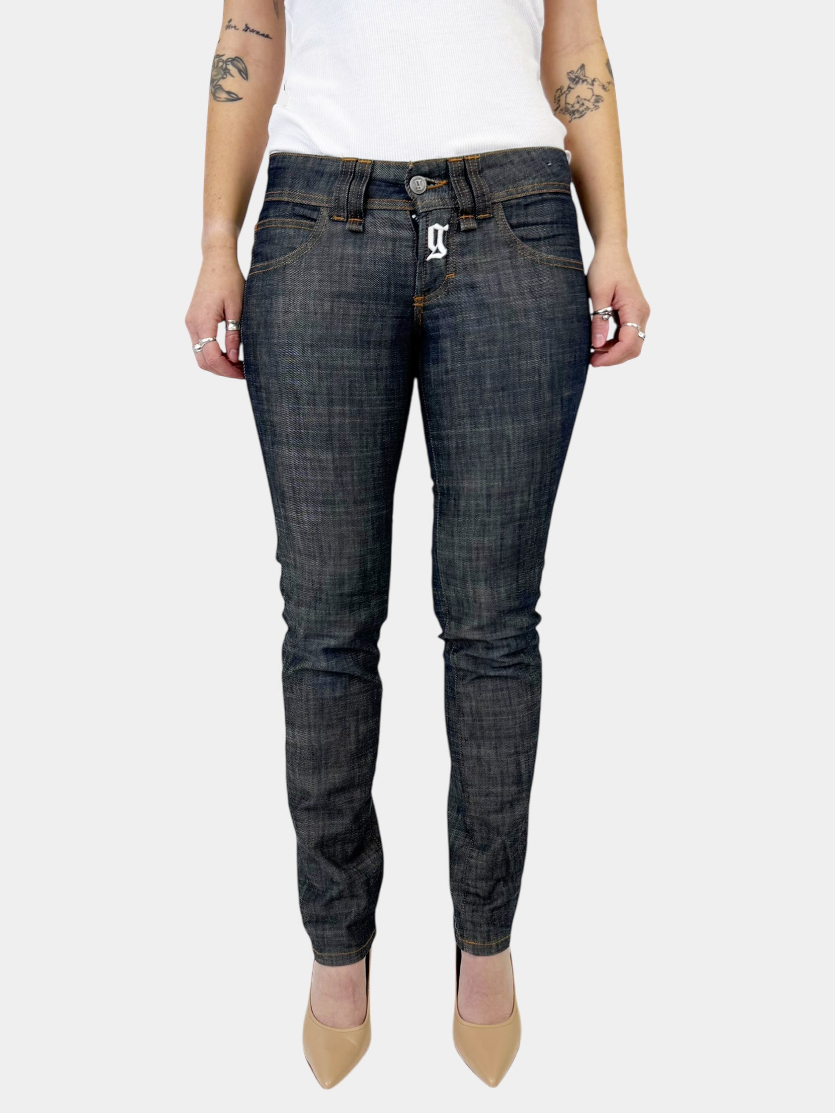 Dark Wash Low Rise Jeans